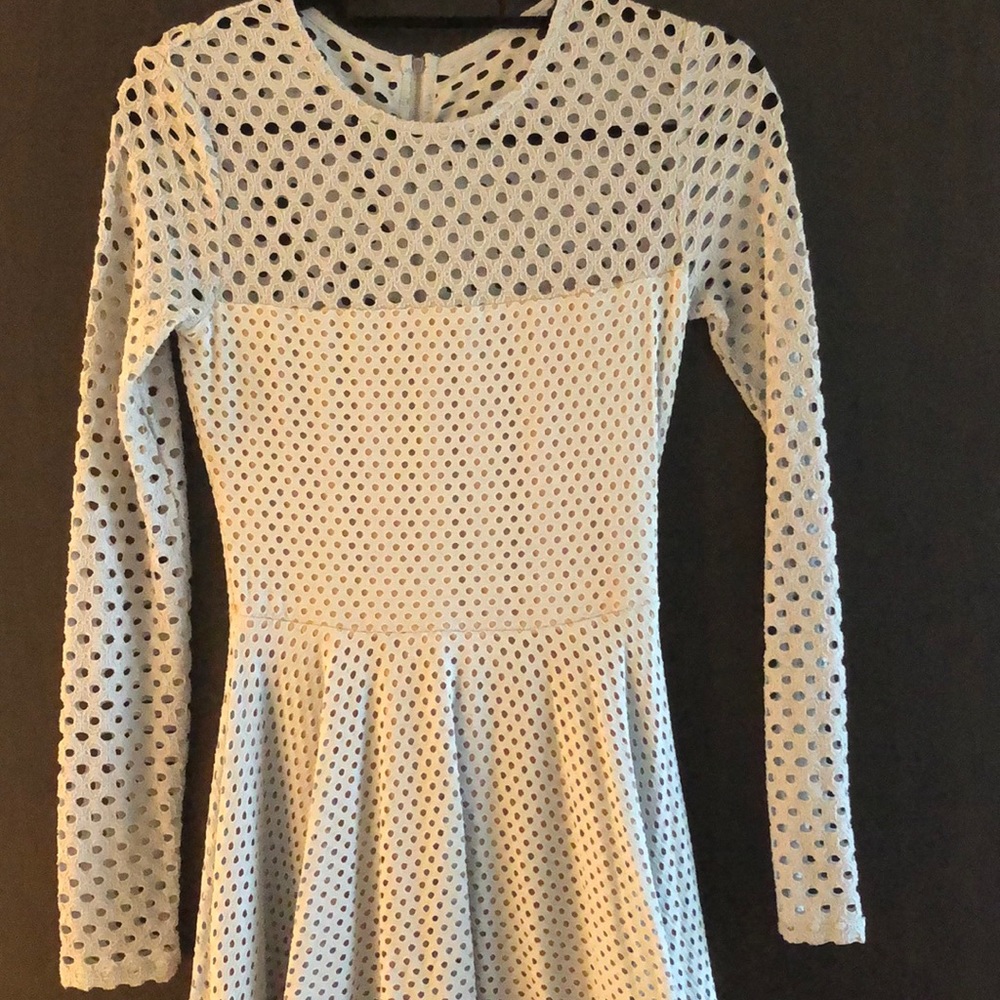 BCBG Light Blue Eyelet Dress